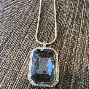 Gold and taupe crystal pendant with bolo adjustable chain